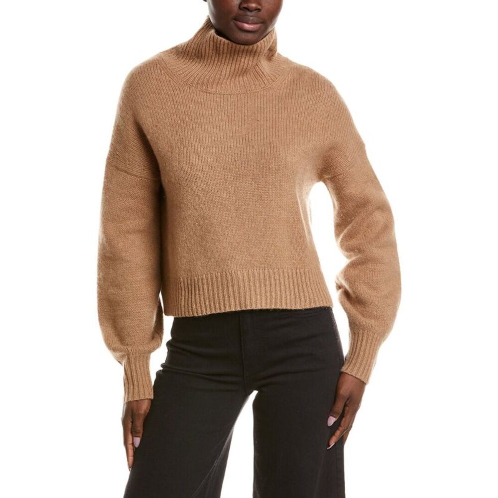 Naadam Womens Heirloom Oversized Turtleneck 100% Cashmere Sweater, Brown